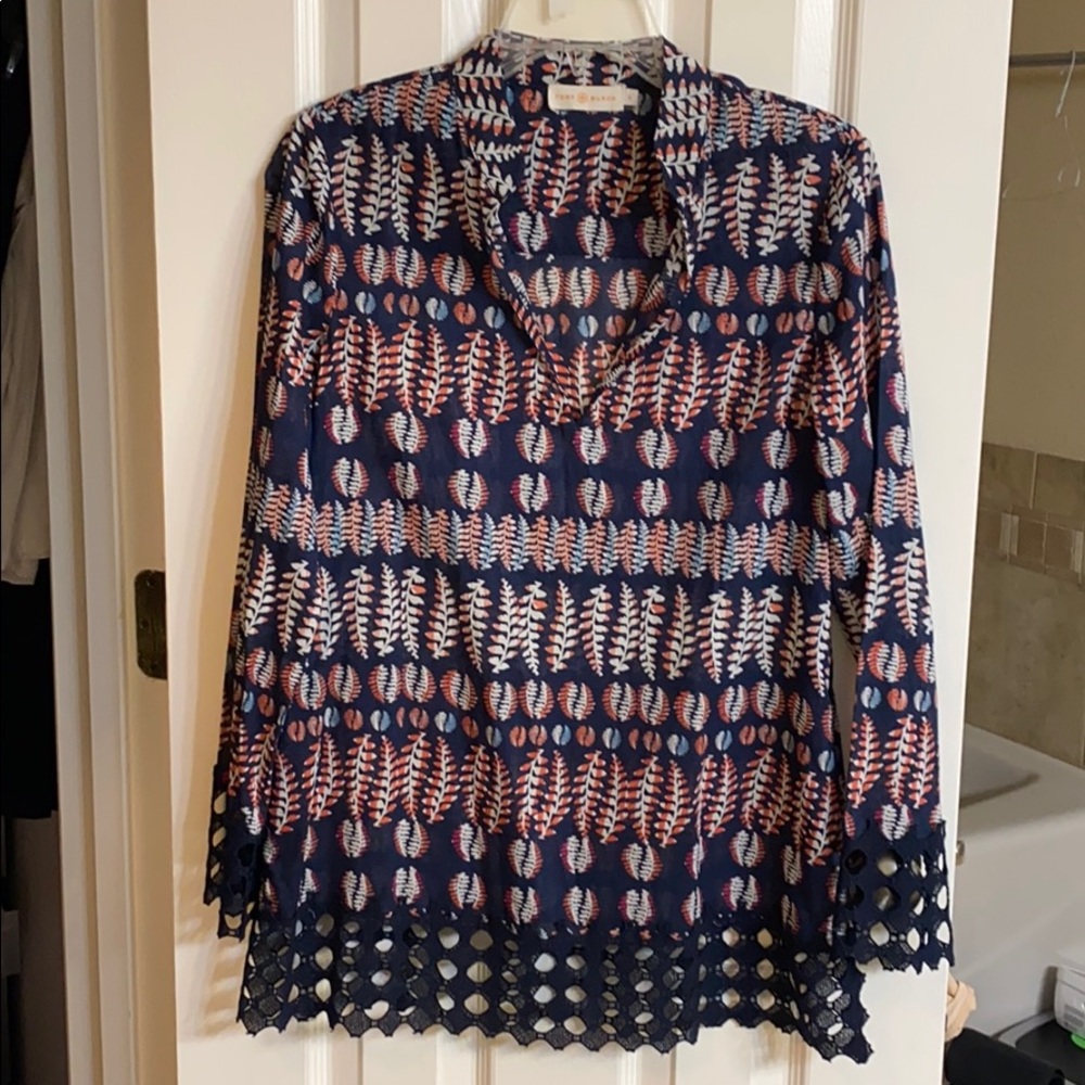 Tory Burch laser cut tunic
